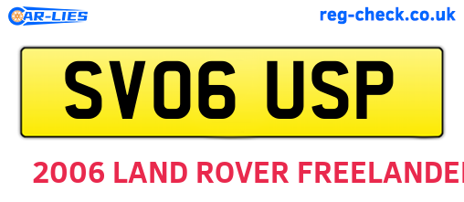 SV06USP are the vehicle registration plates.