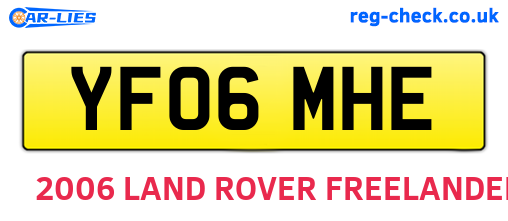 YF06MHE are the vehicle registration plates.