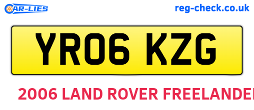 YR06KZG are the vehicle registration plates.