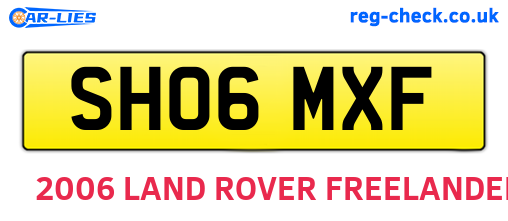 SH06MXF are the vehicle registration plates.