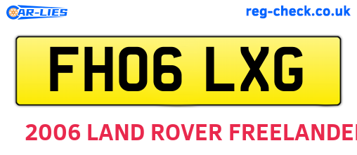 FH06LXG are the vehicle registration plates.