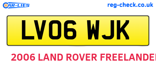LV06WJK are the vehicle registration plates.
