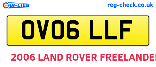 OV06LLF are the vehicle registration plates.