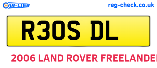 R30SDL are the vehicle registration plates.