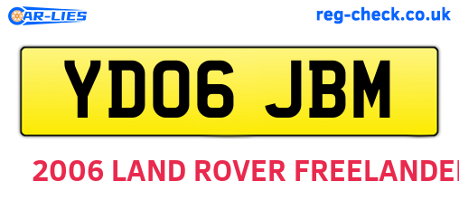 YD06JBM are the vehicle registration plates.