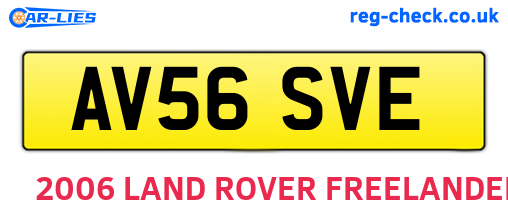 AV56SVE are the vehicle registration plates.