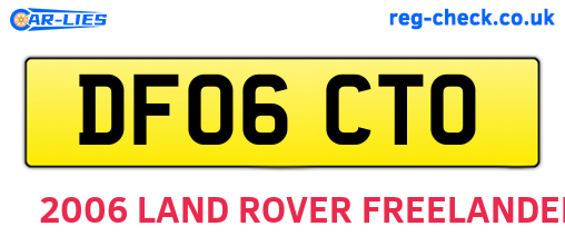 DF06CTO are the vehicle registration plates.