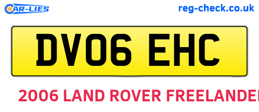 DV06EHC are the vehicle registration plates.