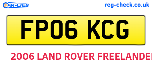 FP06KCG are the vehicle registration plates.