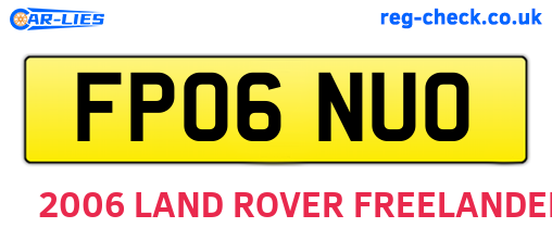 FP06NUO are the vehicle registration plates.