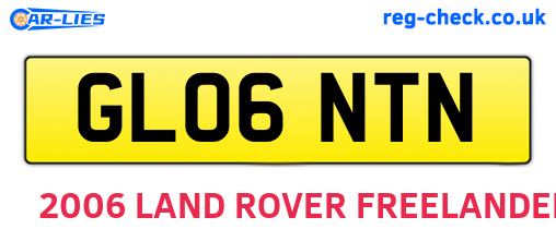 GL06NTN are the vehicle registration plates.