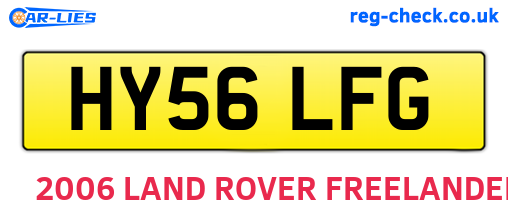 HY56LFG are the vehicle registration plates.