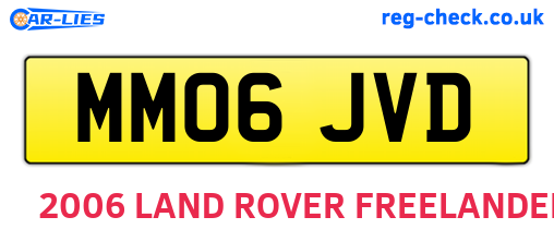 MM06JVD are the vehicle registration plates.