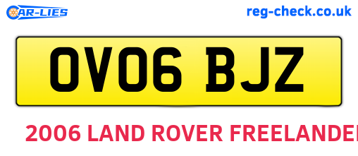 OV06BJZ are the vehicle registration plates.
