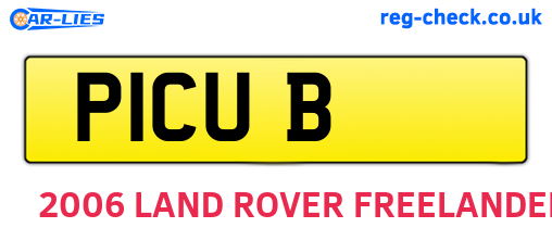 P1CUB are the vehicle registration plates.