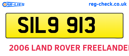 SIL9913 are the vehicle registration plates.