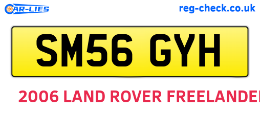 SM56GYH are the vehicle registration plates.