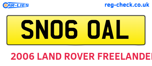 SN06OAL are the vehicle registration plates.