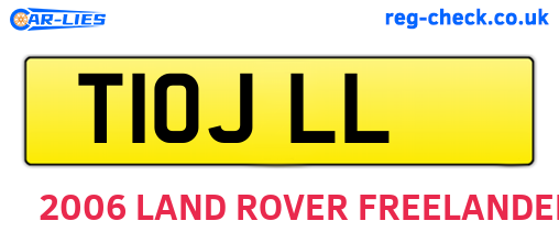 T10JLL are the vehicle registration plates.