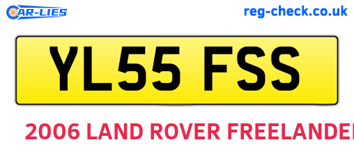 YL55FSS are the vehicle registration plates.