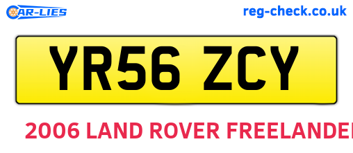 YR56ZCY are the vehicle registration plates.