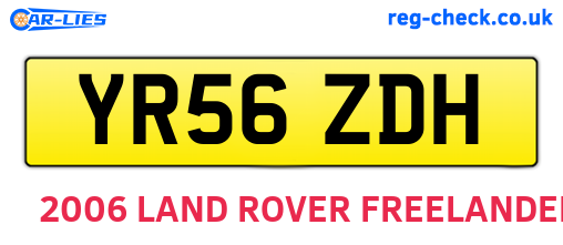YR56ZDH are the vehicle registration plates.