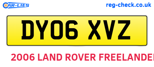 DY06XVZ are the vehicle registration plates.