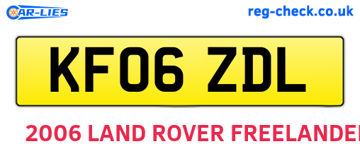 KF06ZDL are the vehicle registration plates.