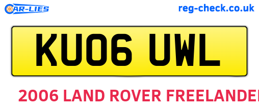 KU06UWL are the vehicle registration plates.