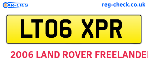 LT06XPR are the vehicle registration plates.