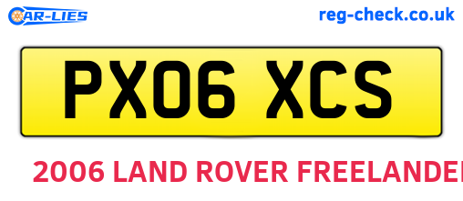 PX06XCS are the vehicle registration plates.