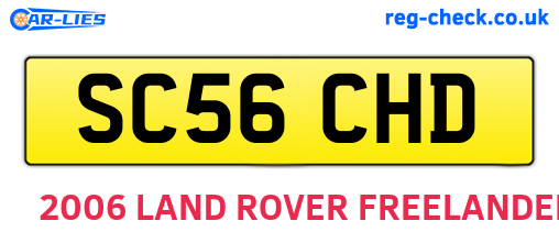 SC56CHD are the vehicle registration plates.