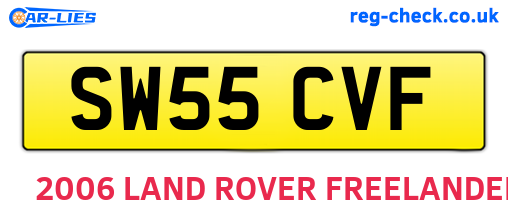 SW55CVF are the vehicle registration plates.