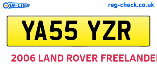 YA55YZR are the vehicle registration plates.