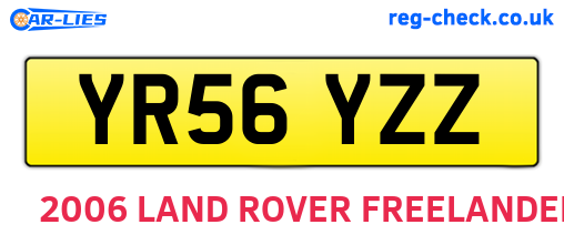 YR56YZZ are the vehicle registration plates.