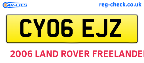 CY06EJZ are the vehicle registration plates.