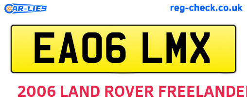 EA06LMX are the vehicle registration plates.