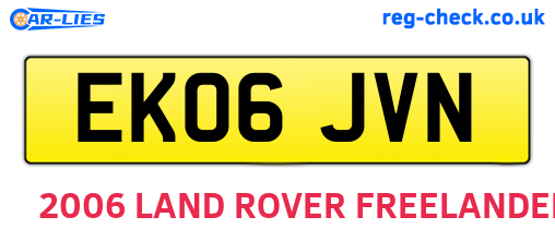 EK06JVN are the vehicle registration plates.