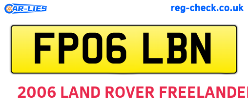 FP06LBN are the vehicle registration plates.