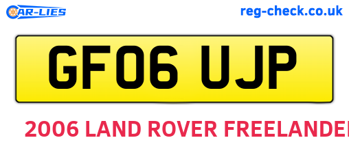 GF06UJP are the vehicle registration plates.