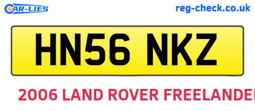 HN56NKZ are the vehicle registration plates.
