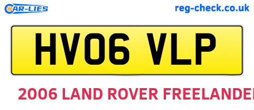 HV06VLP are the vehicle registration plates.