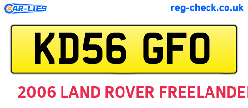 KD56GFO are the vehicle registration plates.