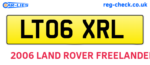 LT06XRL are the vehicle registration plates.