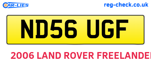 ND56UGF are the vehicle registration plates.