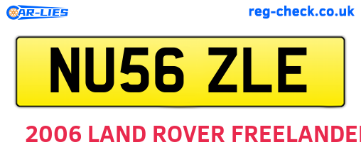 NU56ZLE are the vehicle registration plates.