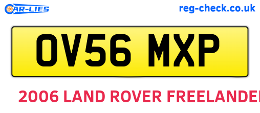 OV56MXP are the vehicle registration plates.
