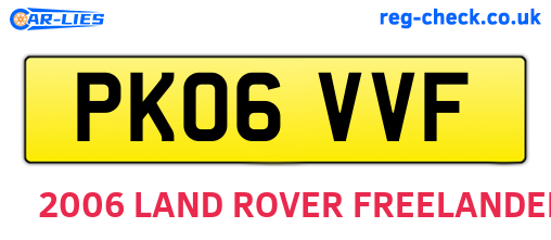 PK06VVF are the vehicle registration plates.