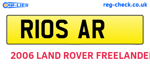 R10SAR are the vehicle registration plates.