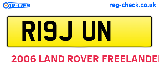 R19JUN are the vehicle registration plates.
